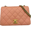 シャネル CHANEL マトラッセ2WAYチェーンショルダーバッグ コーラルオレンジ ゴールド金具 ラム レディース ショルダーバッグ