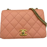 シャネル CHANEL マトラッセ2WAYチェーンショルダーバッグ コーラルオレンジ ゴールド金具 ラム レディース ショルダーバッグ