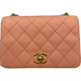 シャネル CHANEL マトラッセ2WAYチェーンショルダーバッグ コーラルオレンジ ゴールド金具 ラム レディース ショルダーバッグ