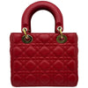 クリスチャン・ディオール Christian Dior レディディオール レッド ゴールド金具 カナージュ レディース ショルダーバッグ