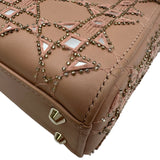 クリスチャン・ディオール Christian Dior レディディオールミニ ピンク ゴールド金具 カナージュ/サテン レディース ショルダーバッグ