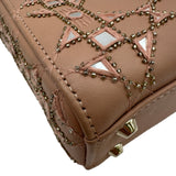 クリスチャン・ディオール Christian Dior レディディオールミニ ピンク ゴールド金具 カナージュ/サテン レディース ショルダーバッグ