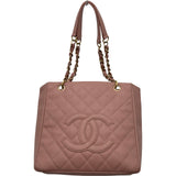 シャネル CHANEL PSTトートバッグ A50994 8番台 ピンク ゴールド金具 キャビアスキン レディース トートバッグ
