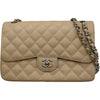 シャネル CHANEL デカマトラッセ30 A58600 15番台 ベージュ シルバー金具 キャビアスキン レディース ショルダーバッグ