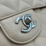 シャネル CHANEL デカマトラッセ30 A58600 15番台 ベージュ シルバー金具 キャビアスキン レディース ショルダーバッグ