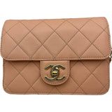 シャネル CHANEL ミニフラップバッグ AS3002 サーモンピンク ゴールド金具 キャビアスキン レディース ショルダーバッグ