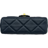 シャネル CHANEL マトラッセメダルチャームチェーンショルダー ネイビー ゴールド金具 ラムスキン レディース ショルダーバッグ