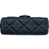 シャネル CHANEL マトラッセメダルチャームチェーンショルダー ネイビー ゴールド金具 ラムスキン レディース ショルダーバッグ