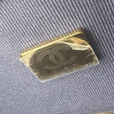 シャネル CHANEL マトラッセメダルチャームチェーンショルダー ネイビー ゴールド金具 ラムスキン レディース ショルダーバッグ
