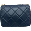 シャネル CHANEL マトラッセメダルチャームチェーンショルダー ネイビー ゴールド金具 ラムスキン レディース ショルダーバッグ