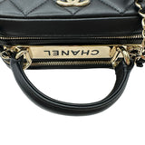 シャネル CHANEL トレンディCCボーリングバッグ AS16247 29番台 ブラック ゴールド金具 ラムスキン レディース ショルダーバッグ