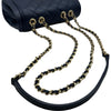 シャネル CHANEL ラブリーデイスクエアプラップバッグ A57895 26番台 ダークブルー ゴールド金具 ラムスキン レディース ショルダーバッグ