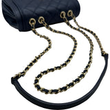 シャネル CHANEL ラブリーデイスクエアプラップバッグ A57895 26番台 ダークブルー ゴールド金具 ラムスキン レディース ショルダーバッグ
