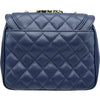 シャネル CHANEL ラブリーデイスクエアプラップバッグ A57895 26番台 ダークブルー ゴールド金具 ラムスキン レディース ショルダーバッグ