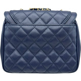 シャネル CHANEL ラブリーデイスクエアプラップバッグ A57895 26番台 ダークブルー ゴールド金具 ラムスキン レディース ショルダーバッグ