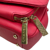 シャネル CHANEL ビジネスアフィティニティスモールショルダーバッグ A93749 25番台 レッド ゴールド金具 キャビアスキン レディース ショルダーバッグ