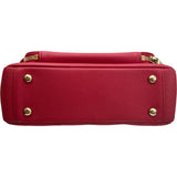 シャネル CHANEL ビジネスアフィティニティスモールショルダーバッグ A93749 25番台 レッド ゴールド金具 キャビアスキン レディース ショルダーバッグ
