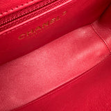 シャネル CHANEL ビジネスアフィティニティスモールショルダーバッグ A93749 25番台 レッド ゴールド金具 キャビアスキン レディース ショルダーバッグ