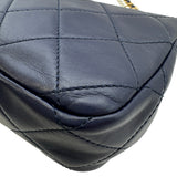 シャネル CHANEL マトラッセフラップショルダーバッグ AS2210 30番台 ブルー ゴールド金具 ラムスキン レディース ショルダーバッグ