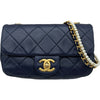 シャネル CHANEL マトラッセフラップショルダーバッグ AS2210 30番台 ブルー ゴールド金具 ラムスキン レディース ショルダーバッグ