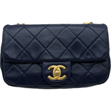 シャネル CHANEL マトラッセフラップショルダーバッグ AS2210 30番台 ブルー ゴールド金具 ラムスキン レディース ショルダーバッグ