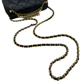 シャネル CHANEL マトラッセロゴチャームチェーンショルダー AS4986 ブラック ゴールド金具 ラムスキン レディース ショルダーバッグ