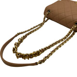 シャネル CHANEL マトラッセロゴチェーンショルダー AS3885 ベージュ ゴールド金具 ラムスキン レディース ショルダーバッグ