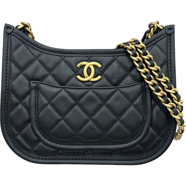 シャネル CHANEL マトラッセチェーンホーボー AS4666 ブラック