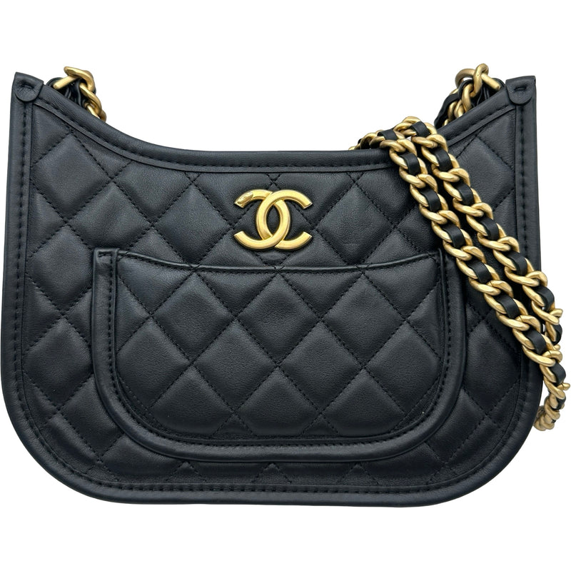 シャネル CHANEL マトラッセチェーンホーボー AS4666 ブラック