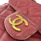 シャネル CHANEL スモールホーボーバッグ AS4323 ピンク ゴールド金具 ベロア レディース ショルダーバッグ