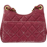 シャネル CHANEL スモールホーボーバッグ AS4323 ピンク ゴールド金具 ベロア レディース ショルダーバッグ