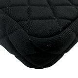 シャネル CHANEL スモールホーボーバッグ ブラック ゴールド金具 コットンジャージー レディース ショルダーバッグ