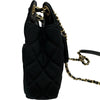 シャネル CHANEL スモールホーボーバッグ ブラック ゴールド金具 コットンジャージー レディース ショルダーバッグ