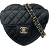 シャネル CHANEL ハートシェイプチェーンショルダーバッグ AS5764 ブラック ゴールド金具 ラムスキン レディース ショルダーバッグ