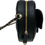 シャネル CHANEL ハートシェイプチェーンショルダーバッグ AS5764 ブラック ゴールド金具 ラムスキン レディース ショルダーバッグ