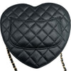 シャネル CHANEL ハートシェイプチェーンショルダーバッグ AS5764 ブラック ゴールド金具 ラムスキン レディース ショルダーバッグ