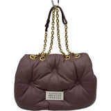 メゾン マルジェラ Maison Margiela グラムスラムフラップミディアム S56WG0169 パープル系 ゴールド金具 ラム レディース ショルダーバッグ