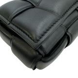 ボッテガ・ヴェネタ BOTTEGA VENETA パデットカセットベルトバッグ 710075 ブラック ラム ユニセックス ショルダーバッグ
