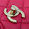 シャネル CHANEL ビジネスアフィティニティスモールショルダーバッグ A93749 25番台 レッド ゴールド金具 キャビアスキン レディース ショルダーバッグ