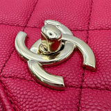 シャネル CHANEL ビジネスアフィティニティスモールショルダーバッグ A93749 25番台 レッド ゴールド金具 キャビアスキン レディース ショルダーバッグ
