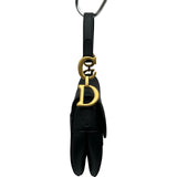 クリスチャン・ディオール Christian Dior ミニサドルバッグ ブラック ゴールド金具 レザー レディース ショルダーバッグ