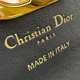 クリスチャン・ディオール Christian Dior 30モンテーニュアベニューイーストウエストミニバッグ ネイビー レザー/キャンバス レディース ショルダーバッグ