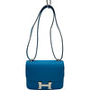 エルメス HERMES コンスタンス3ミニ ミロワール W刻印 ブルーフリーダー シルバー金具 シェーブルシャムキラ レディース ショルダーバッグ