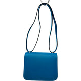 エルメス HERMES コンスタンス3ミニ ミロワール W刻印 ブルーフリーダー シルバー金具 シェーブルシャムキラ レディース ショルダーバッグ
