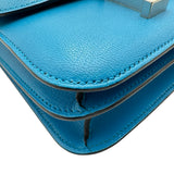 エルメス HERMES コンスタンス3ミニ ミロワール W刻印 ブルーフリーダー シルバー金具 シェーブルシャムキラ レディース ショルダーバッグ