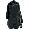 シャネル CHANEL ワイルドステッチチェーンショルダー 17番台 ブラック シルバー金具 カーフスキン レディース ショルダーバッグ