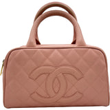 シャネル CHANEL ココマークミニボストンバッグ A20996 8番台 ピンク ゴールド金具 キャビアスキン レディース ハンドバッグ