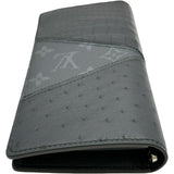 ルイ・ヴィトン LOUIS VUITTON ポルトフォイユ・ブラザ N81872 ノワール クロコ/オーストリッチ メンズ 長財布