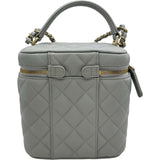 シャネル CHANEL マトラッセバニティチェーンショルダーバッグ AS2362 グレー ゴールド金具 キャビアスキン レディース ショルダーバッグ