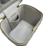 シャネル CHANEL マトラッセバニティチェーンショルダー AS2362 グレー ゴールド金具 キャビアスキン レディース ショルダーバッグ